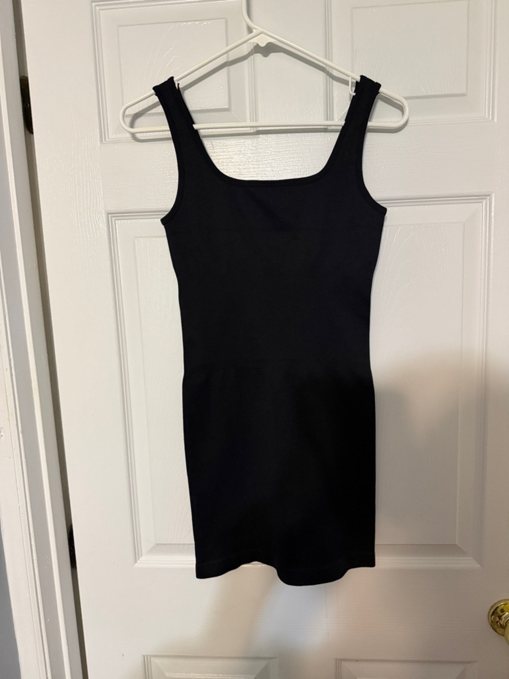 Classic Black Ribbed Tank Dress